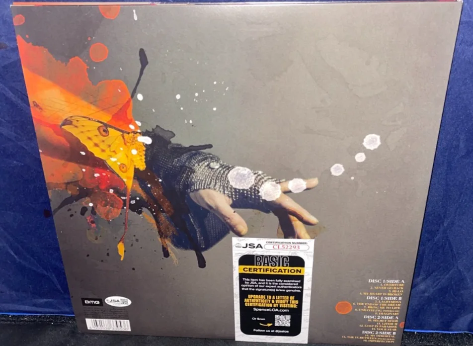 Amy Lee Evanescence Synthesis Signed Autographed Album Vinyl Record LP JSA 10, изображение 2