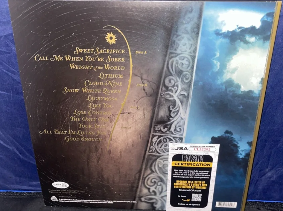 Amy Lee Evanescence The Open Door Signed Autographed Album Vinyl Record LP JSA 7, изображение 2