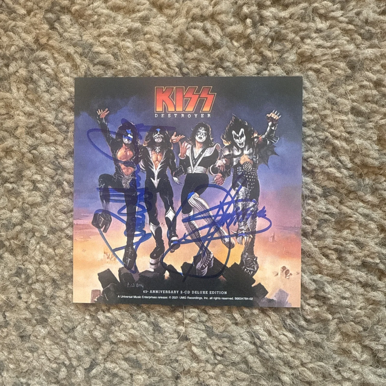 GENE SIMMONS & PAUL STANLEY (KISS).. Destroyer 45th Annvy Deluxe CD - SIGNED, image 3