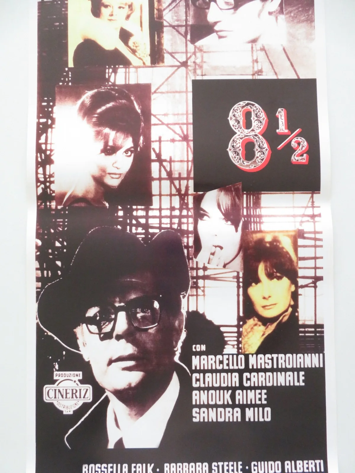 8 1/2 ITALIAN LOCANDINA POSTER MARCELLO MASTROIANNI CLAUDIA CARDINALE, изображение 3