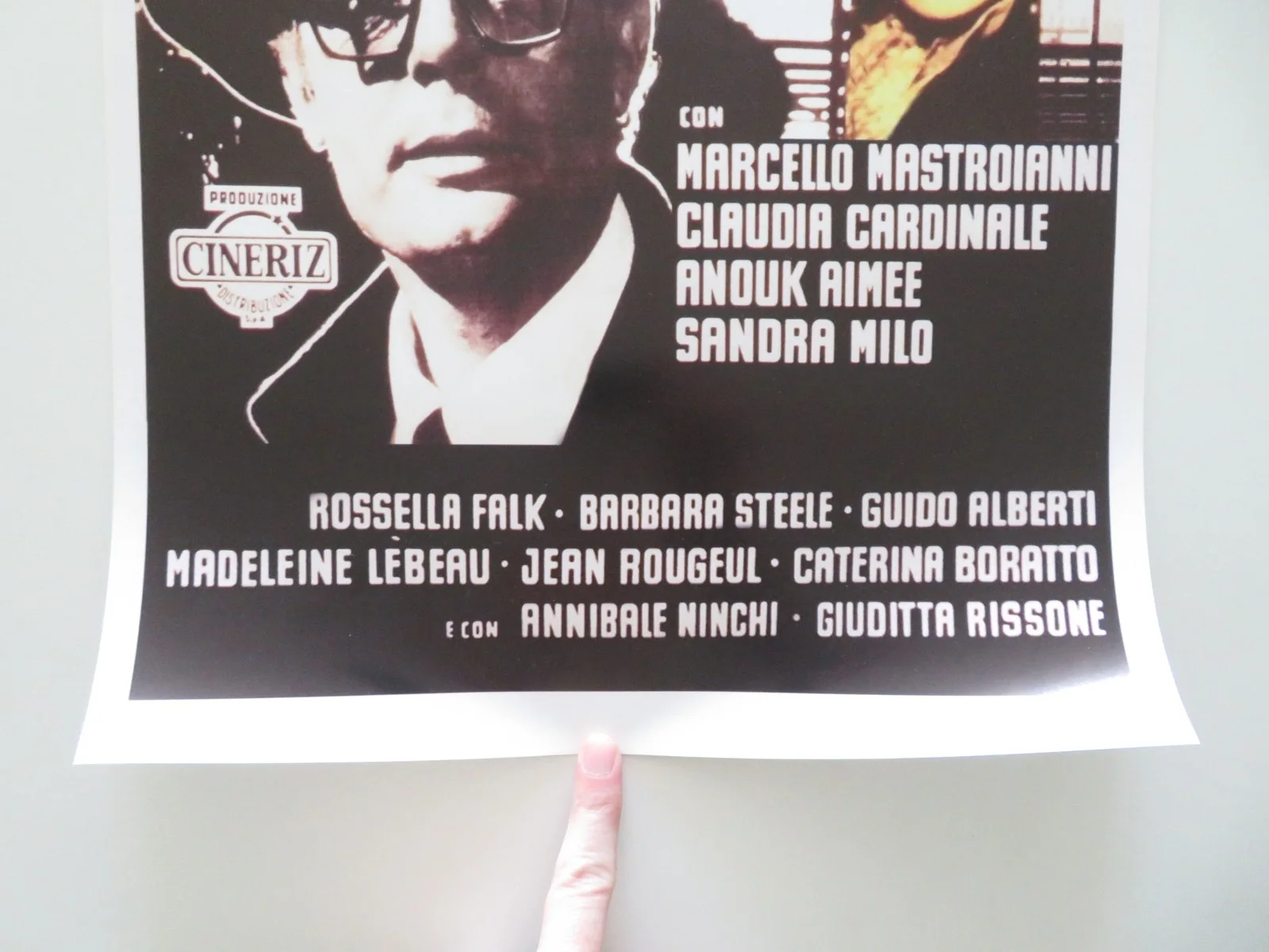 8 1/2 ITALIAN LOCANDINA POSTER MARCELLO MASTROIANNI CLAUDIA CARDINALE, изображение 4