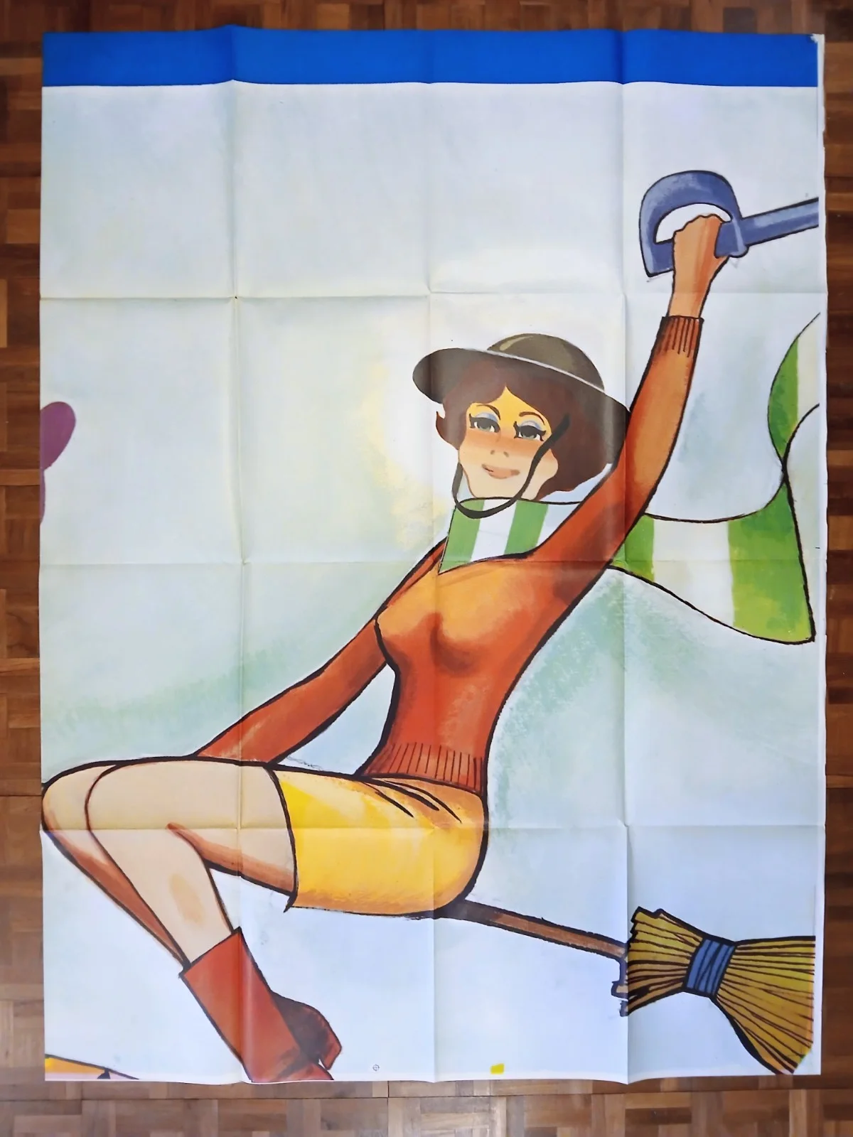 BEDKNOBS AND BROOMSTICKS (1971) original huge 320 x 360 cm French 6 panel poster, image 3