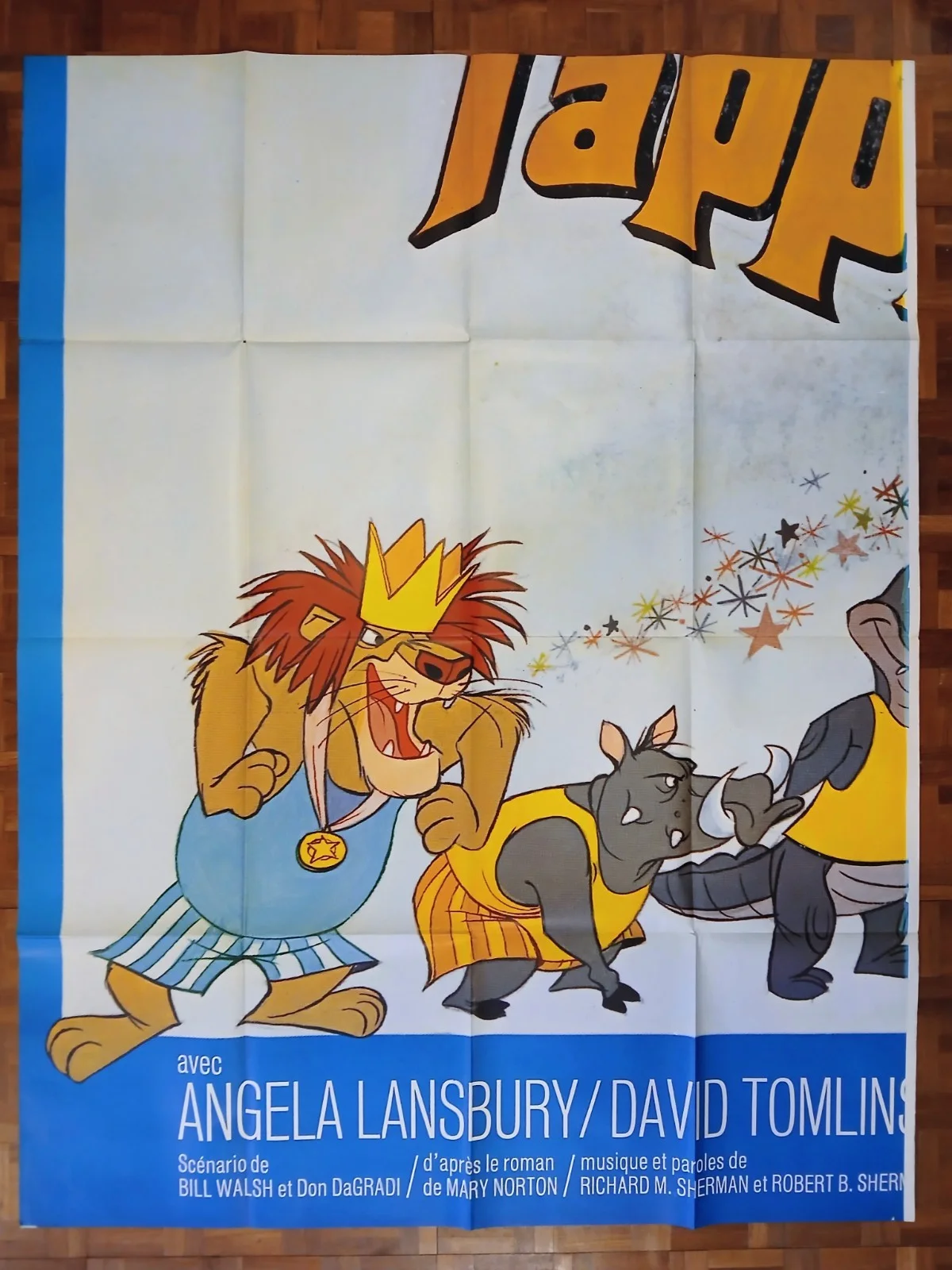 BEDKNOBS AND BROOMSTICKS (1971) original huge 320 x 360 cm French 6 panel poster, image 5