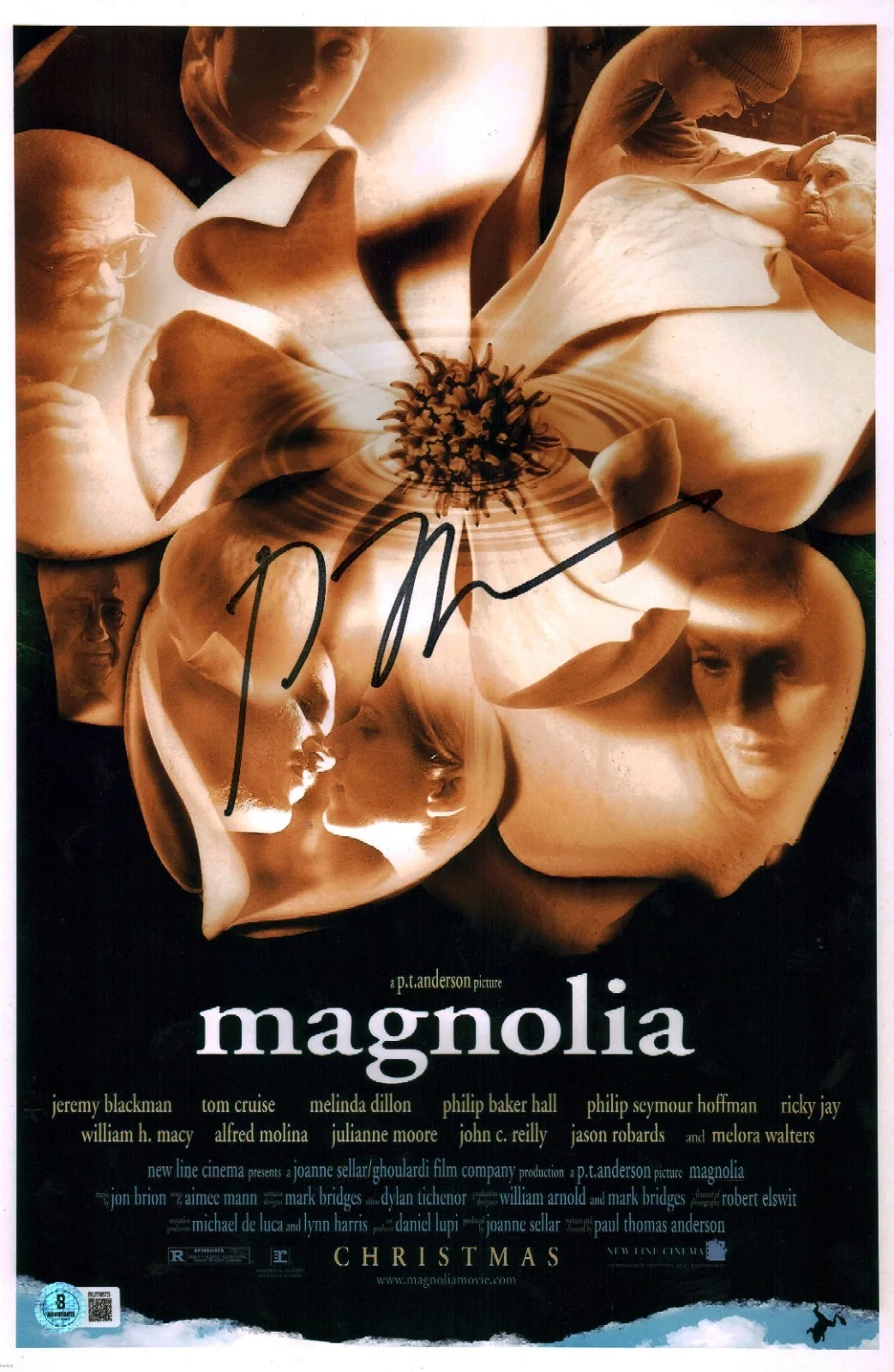 Paul Thomas Anderson — Paul Thomas Anderson Signed Magnolia Director 11x17 Photo Poster BAS COA