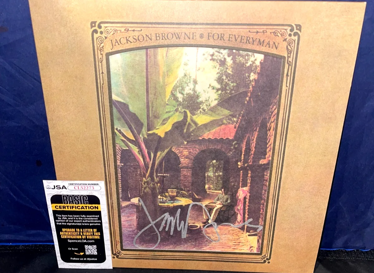 Jackson Browne For Everyman Signed Autographed Album Vinyl Record LP JSA, image 2