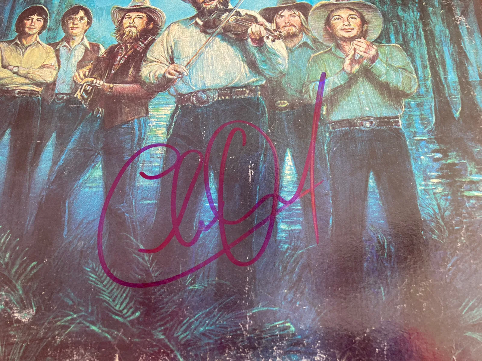 CHARLIE DANIELS SIGNED AUTOGRAPH FULL MOON FEVER VINYL LP *PROOF*, изображение 4