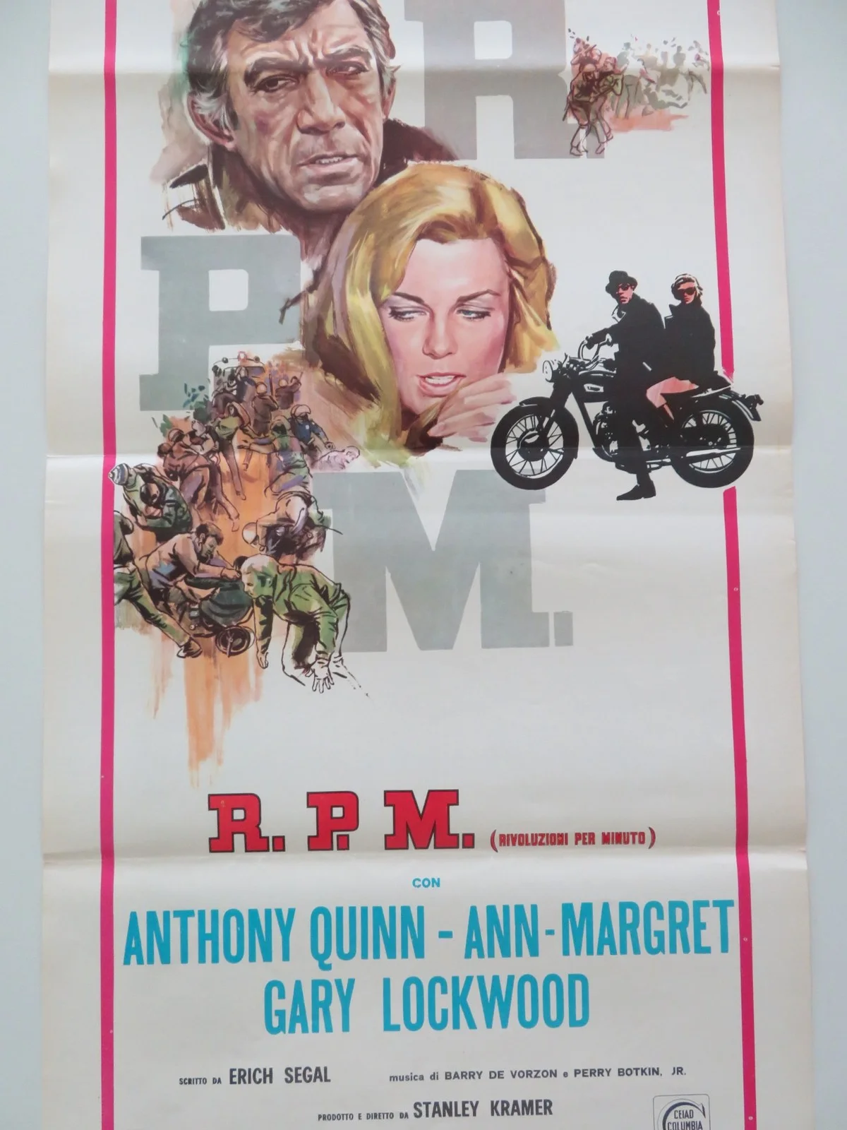 R.P.M. ITALIAN LOCANDINA POSTER ANTHONY QUINN ANN-MARGRET 1971, изображение 3