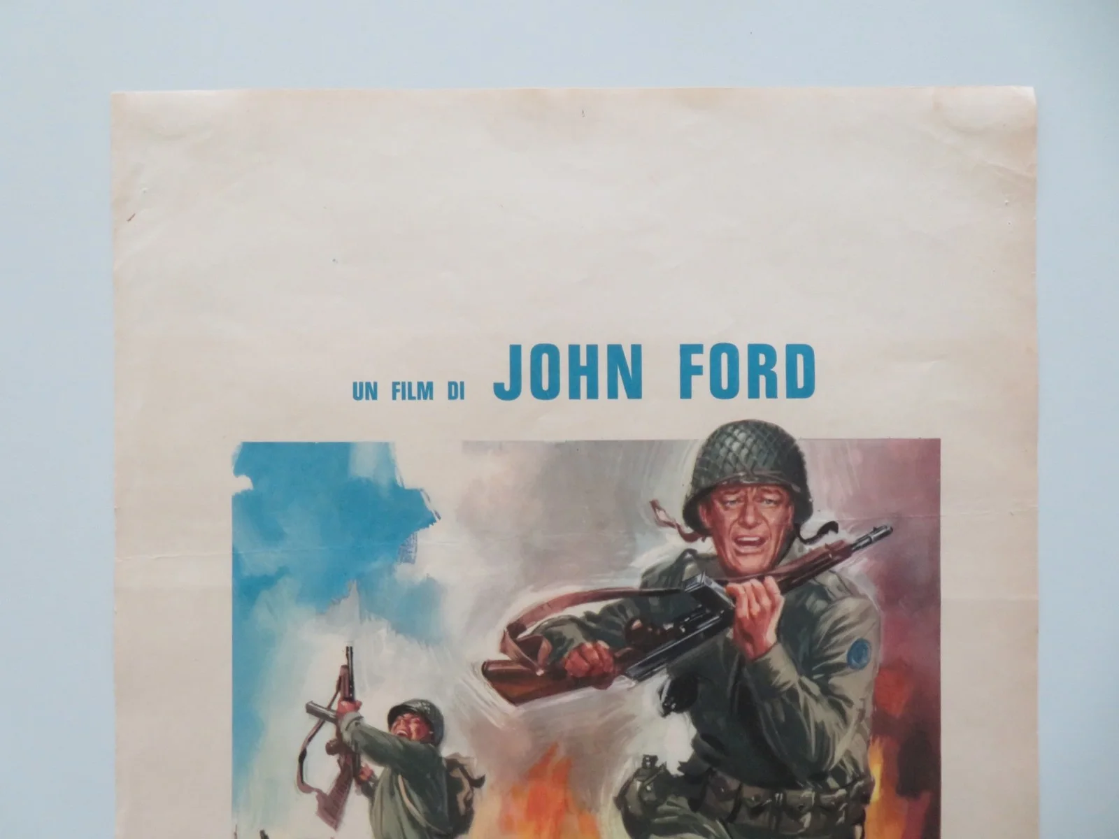 THEY WERE EXPENDABLE ITALIAN LOCANDINA POSTER JOHN WAYNE ROBERT MONTGOMERY 1960s, image 2