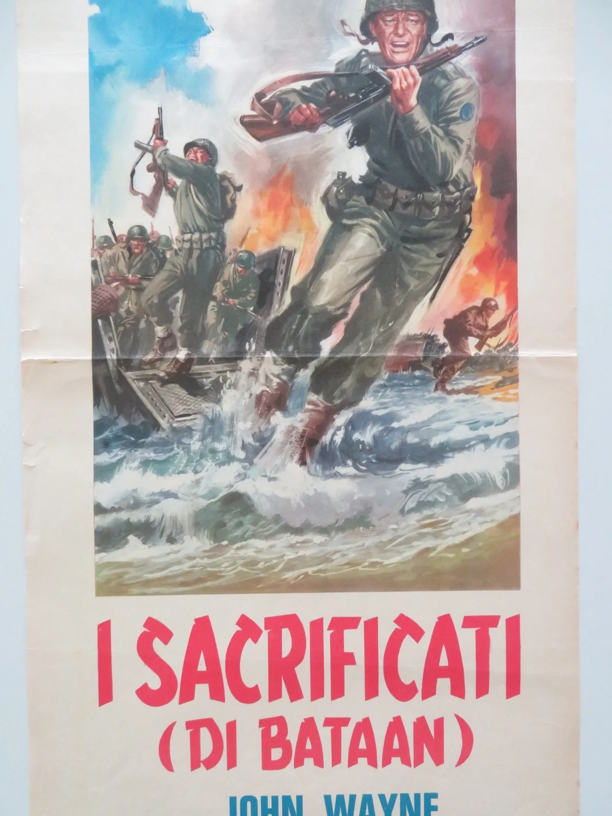 THEY WERE EXPENDABLE ITALIAN LOCANDINA POSTER JOHN WAYNE ROBERT MONTGOMERY 1960s, image 3