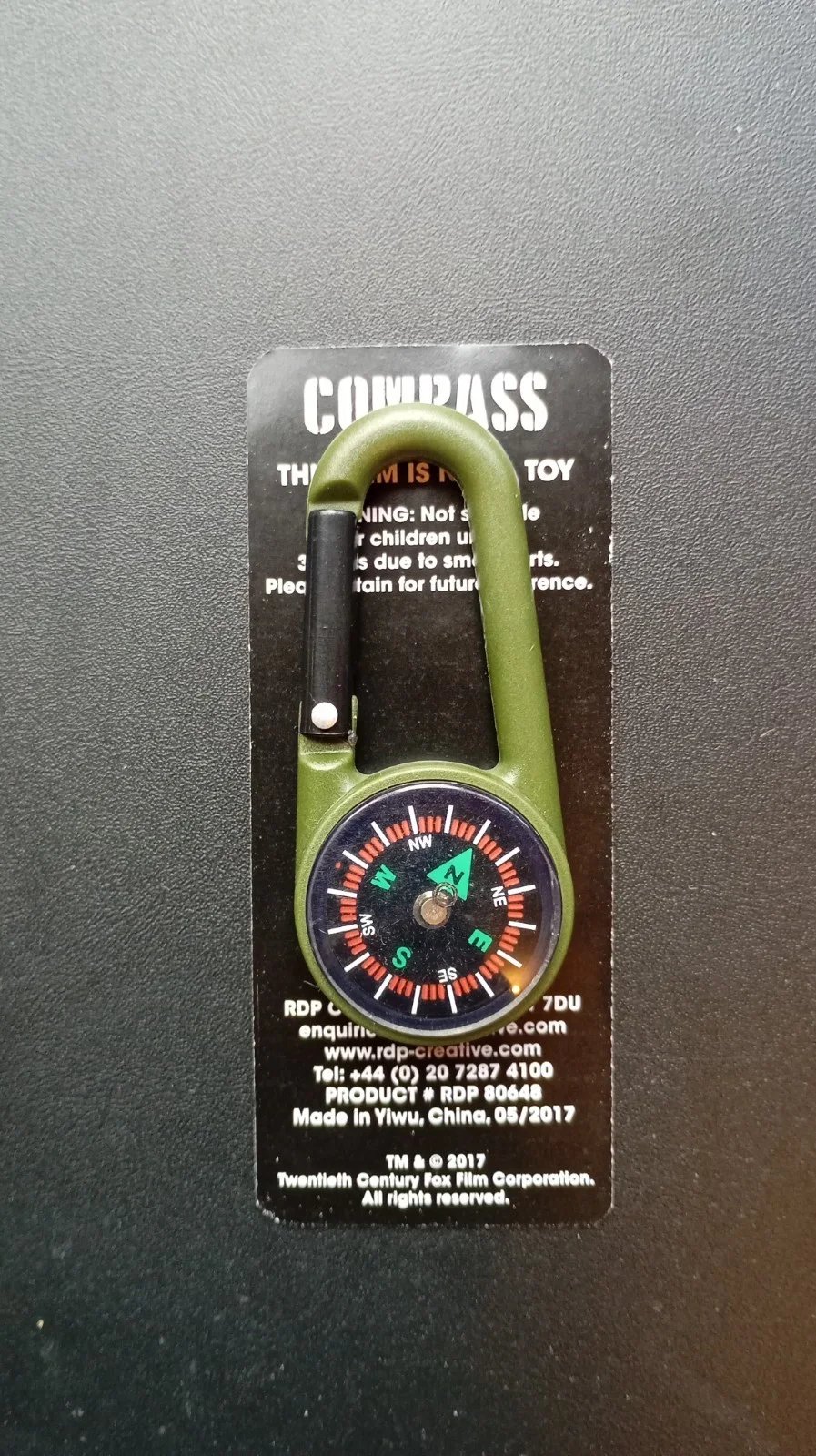 WAR FOR THE PLANET OF THE APES COMPASS CARABINER 2017 NEW CARDED BAGGED, изображение 5