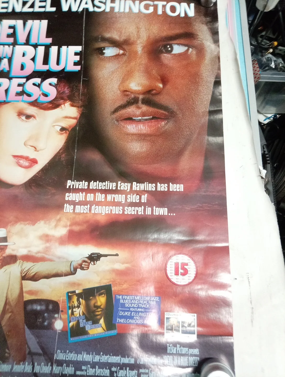 Poster 1995 Denzel Washington Original Movie Devil in a Blue Dress, image 5