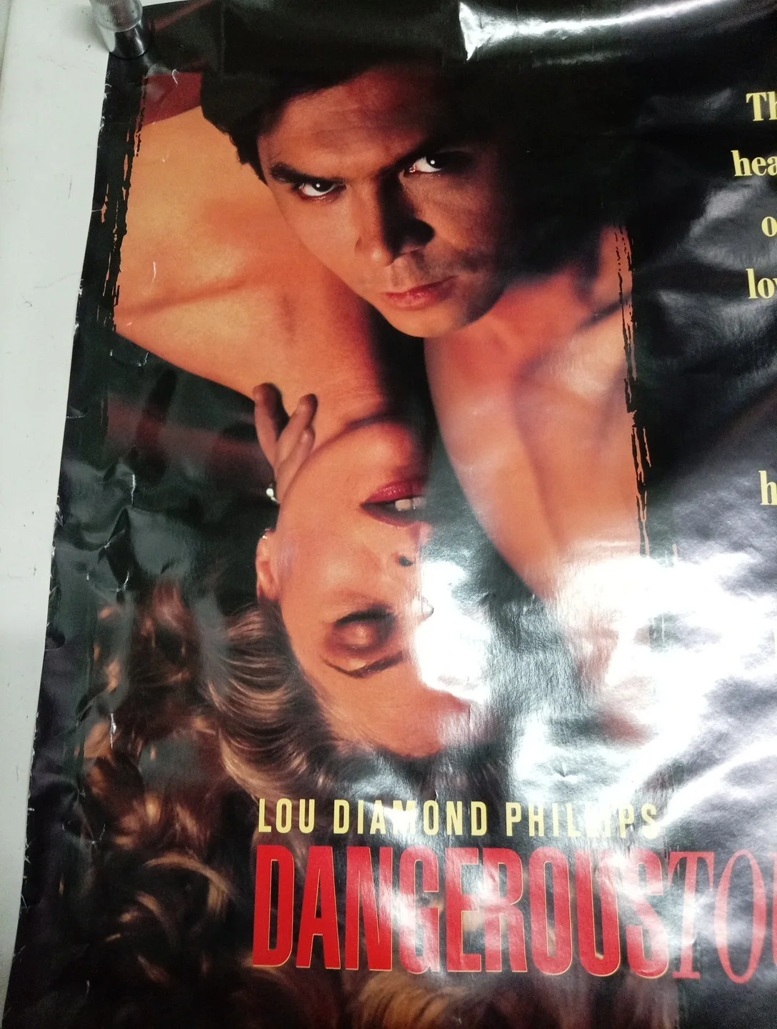 ORIGINAL, 'DANGEROUS TOUCH', UK VIDEO STORE PROMO POSTER( 1993 ). 59 X 42 CM., изображение 2