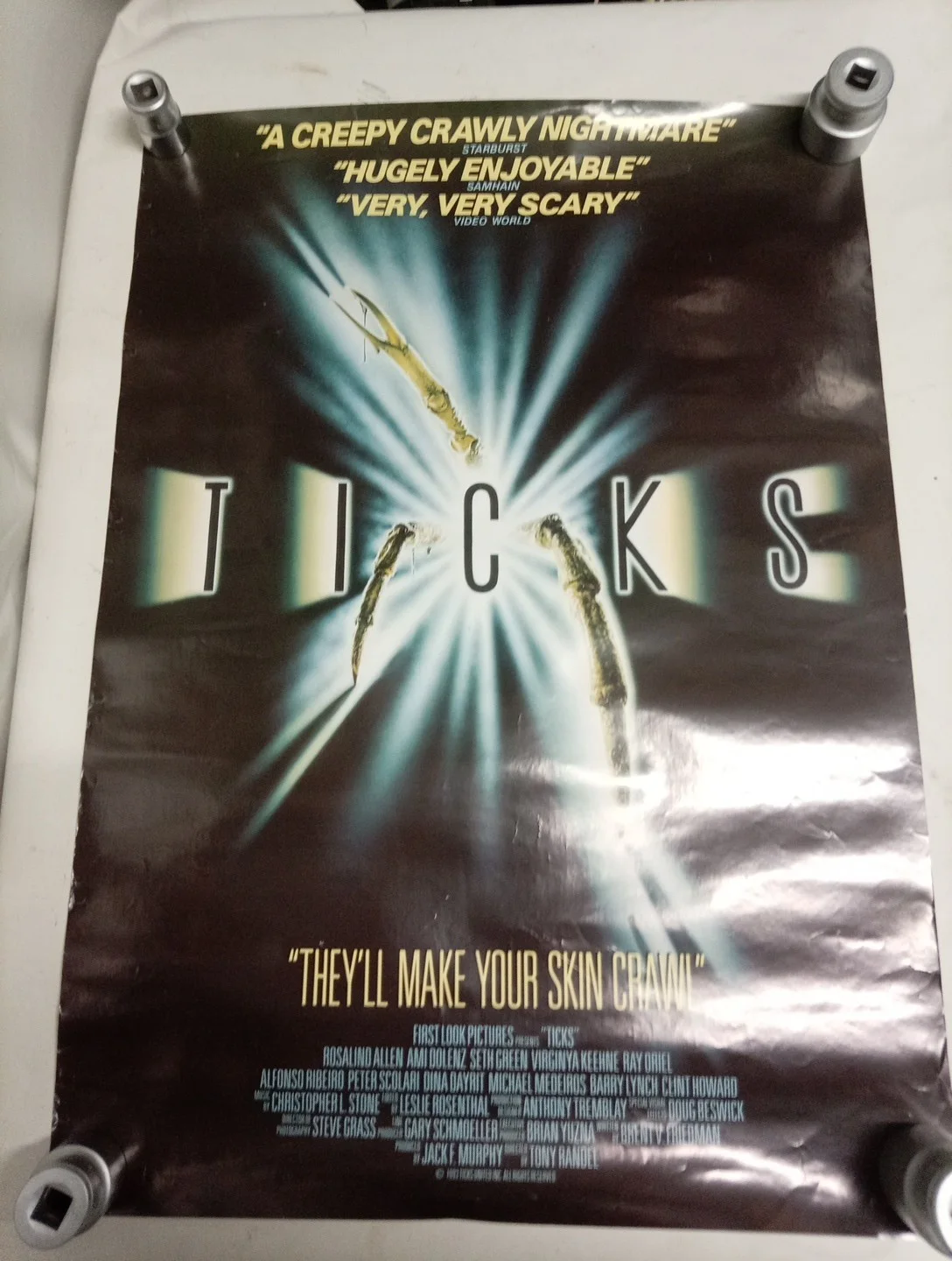 Ticks (1993) Sci-fi/Horror - Original UK Video Poster, image 2