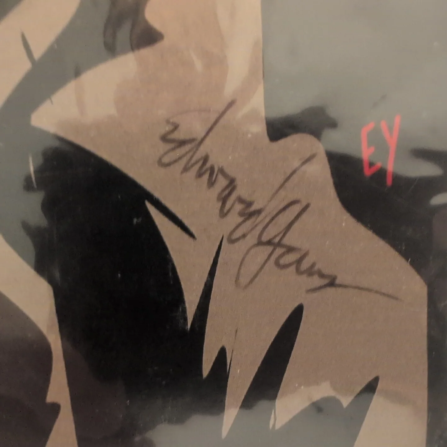 Edward Yang — Signed Edward Yang Hellboy Picture Thick Cardstock 11x14 RARE Not Authenticated, image 2