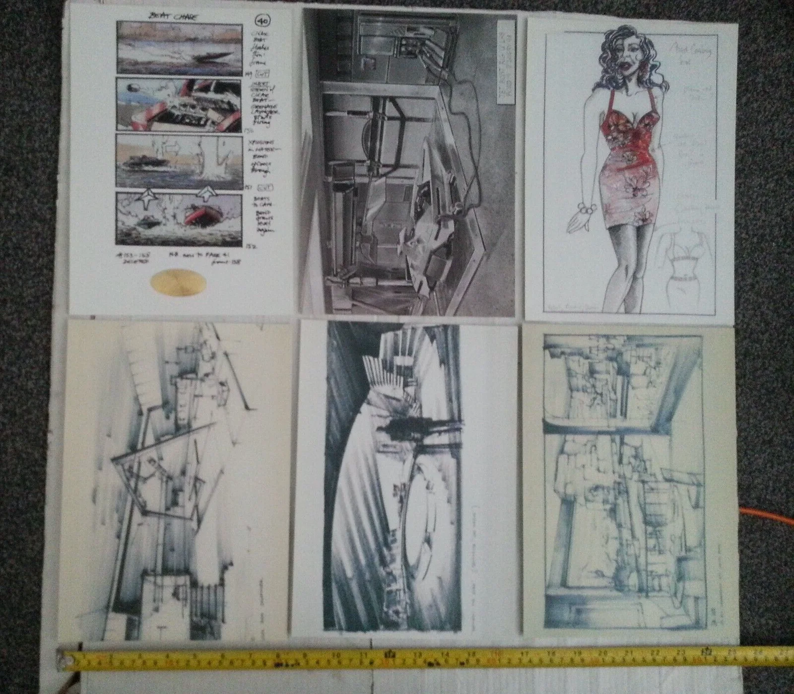 12 x JAMES BOND 007 FILM CONCEPT / SKETCH CARDS PRINTS, изображение 2