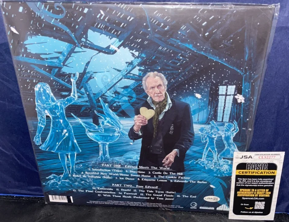Danny Elfman Edward Scissorhands Movie Soundtrack Signed Vinyl Record Album JSA, изображение 3