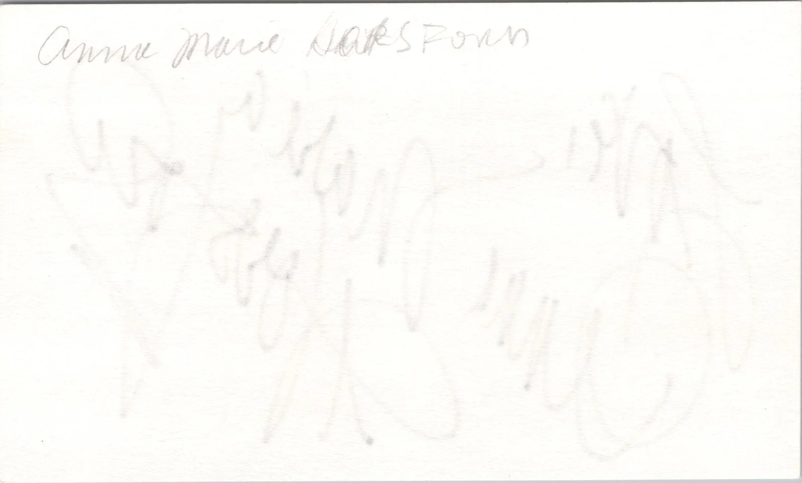 Anna Maria Horsford — Anna Maria Horsford Signed 3x5 Index Card The Shield Autographed, image 2