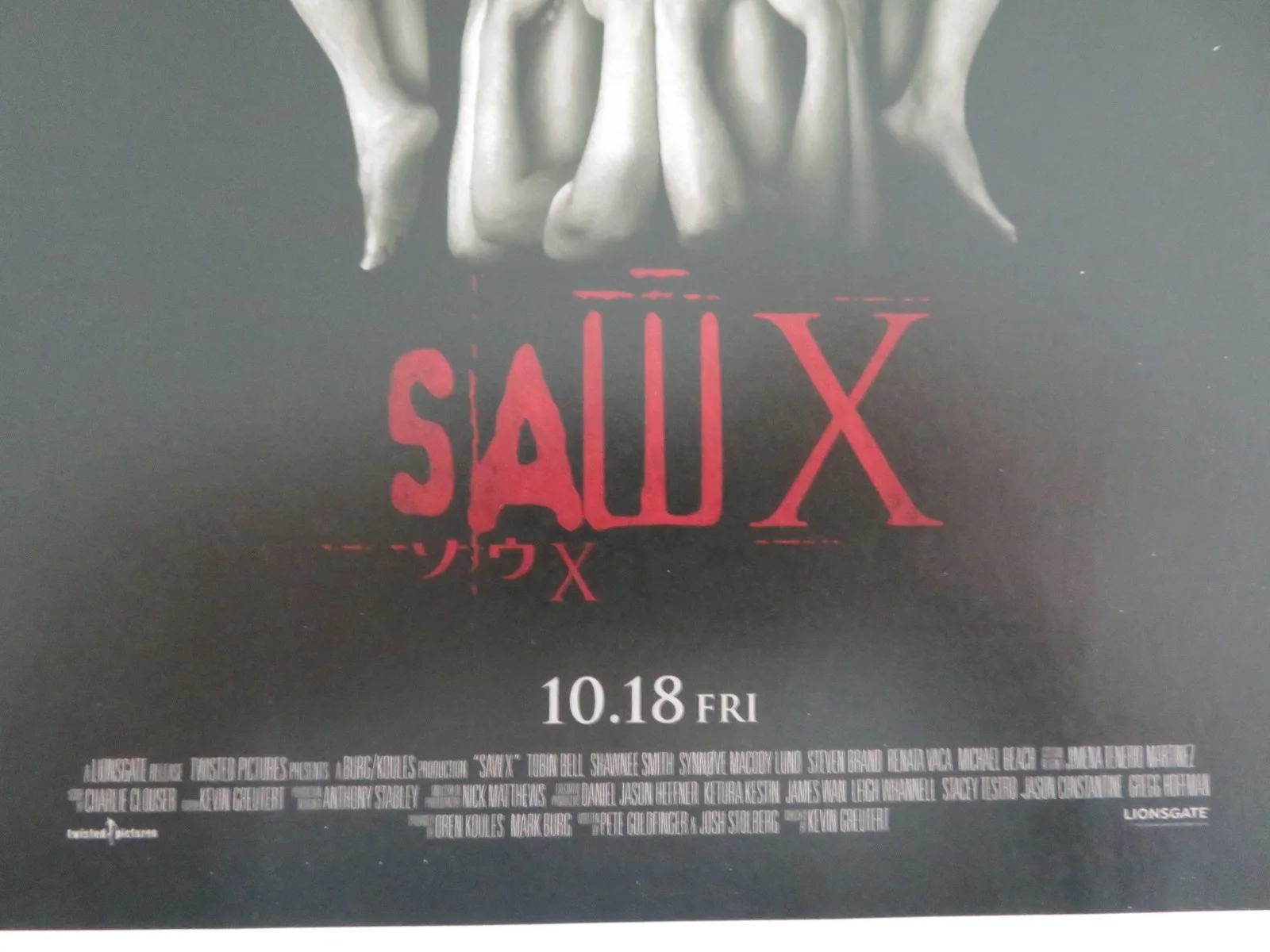 SAW X JAPANESE CHIRASHI (B5) POSTER TOBIN BELL SHAWNEE SMITH 2023, image 2
