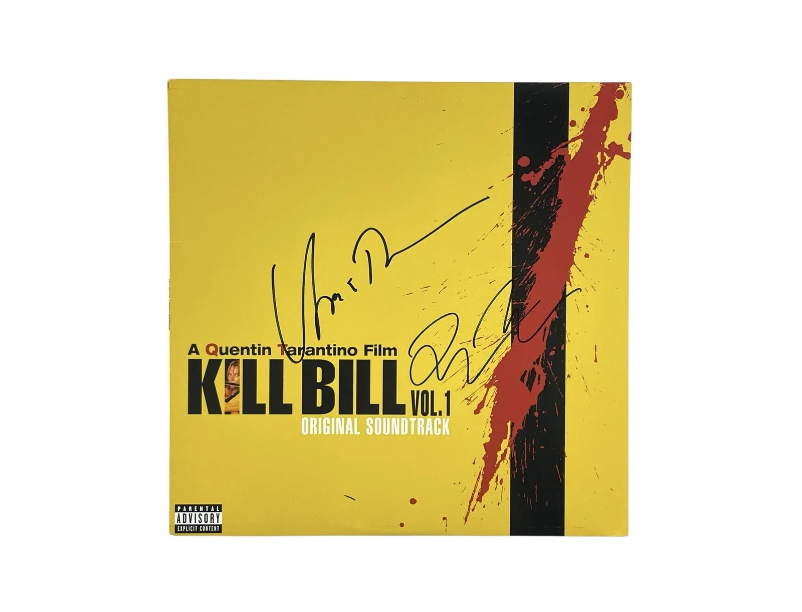 Uma Thurman, Quentin Tarantino — Kill Bill Vol. 1 Quentin Tarantino Uma Thurman Signed Vinyl Movie Soundtrack BAS, image 2