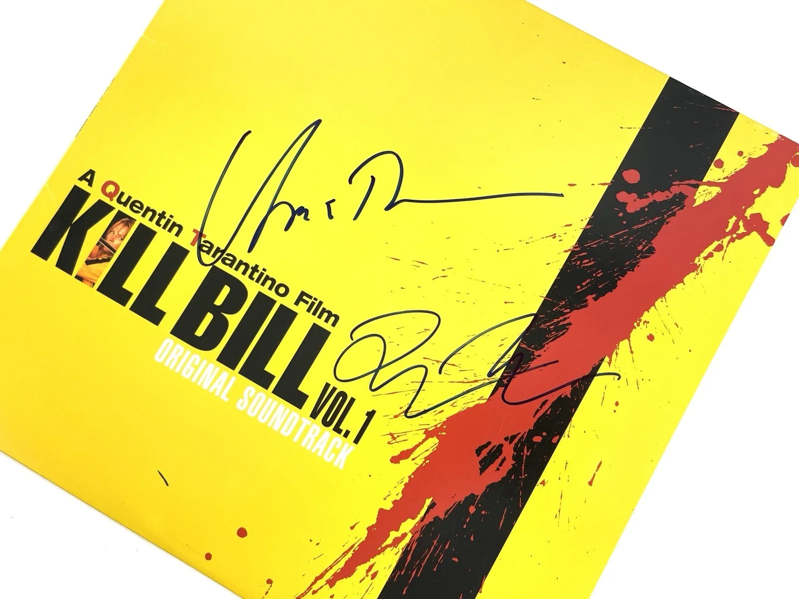 Uma Thurman, Quentin Tarantino — Kill Bill Vol. 1 Quentin Tarantino Uma Thurman Signed Vinyl Movie Soundtrack BAS, image 4