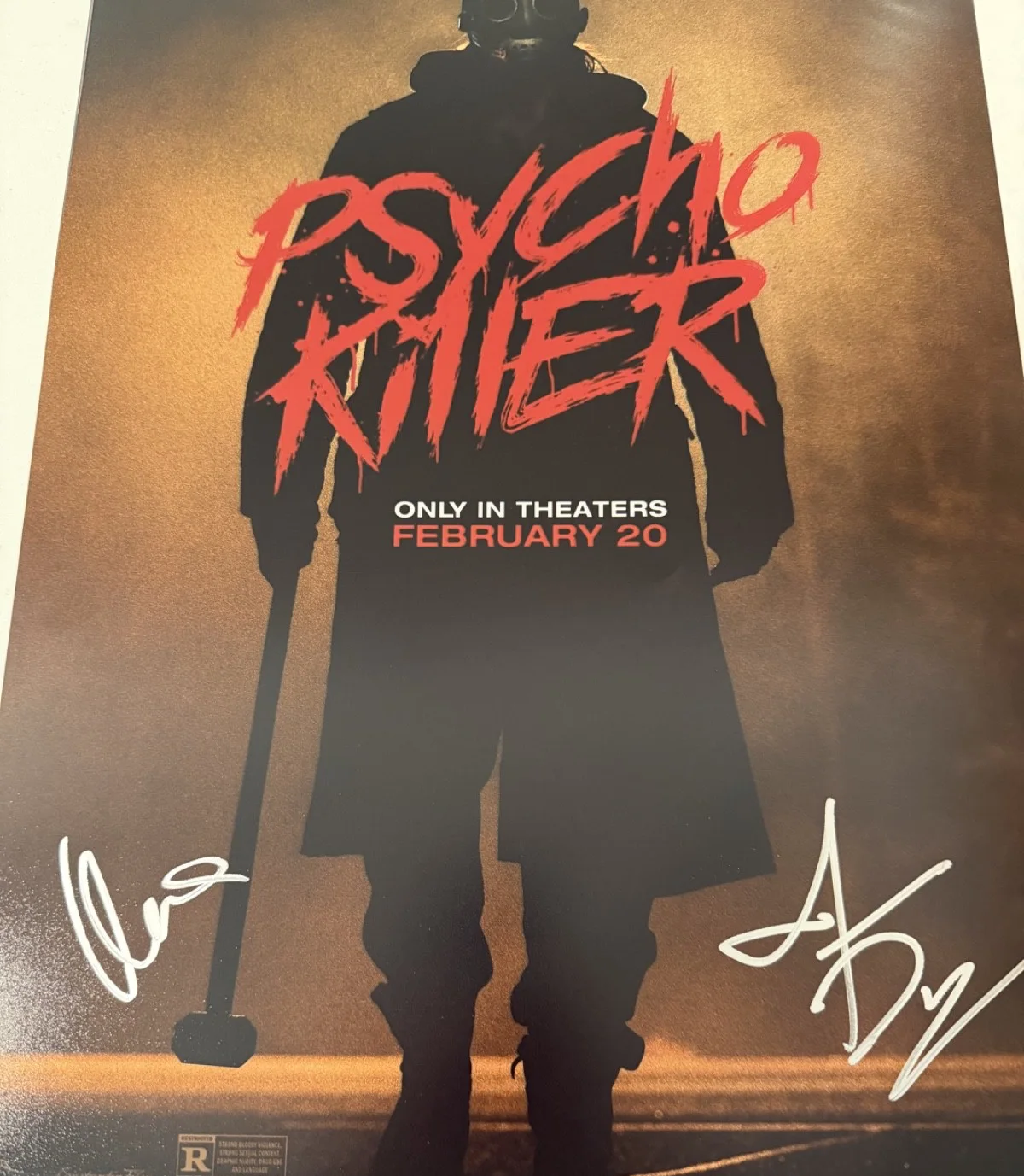 Georgina Campbell James Preston Rogers — Georgina Campbell James Preston Rogers Psycho killer autograph signed Poster, изображение 2