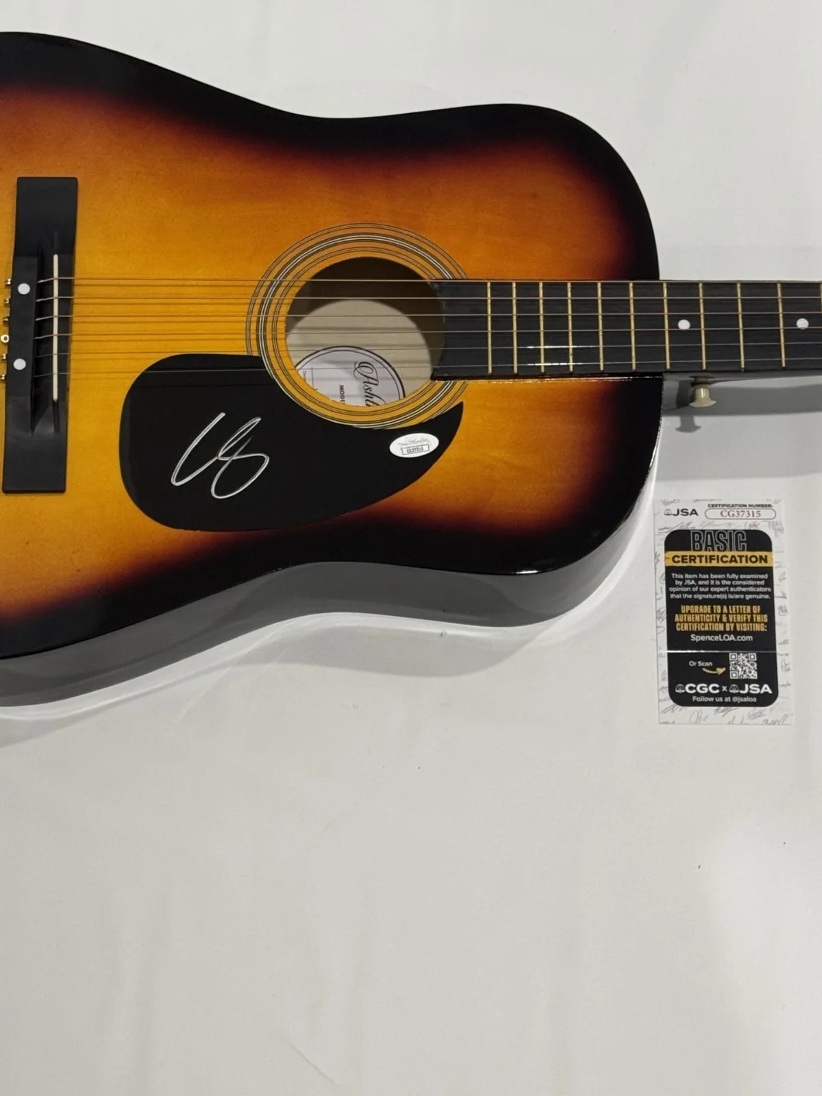 CHRIS STAPLETON SIGNED 38 INCH SUNBURST ACOUSTIC GUITAR COUNTRY JSA COA, image 2