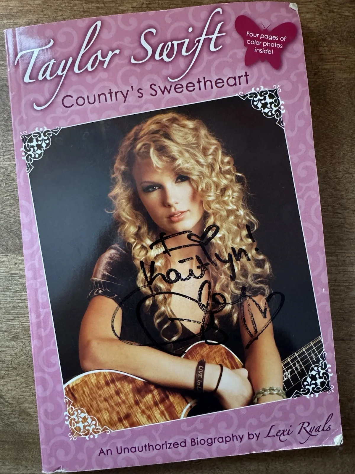 Taylor Swift Signed Book Country’s Sweetheart Autographed Personalized Early Era, image 2