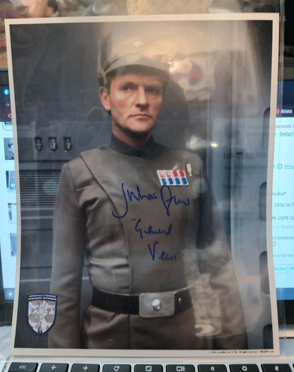 Julian Glover — Julian Glover as General Veers Official Licensed Star Wars Autograph OfficialPix