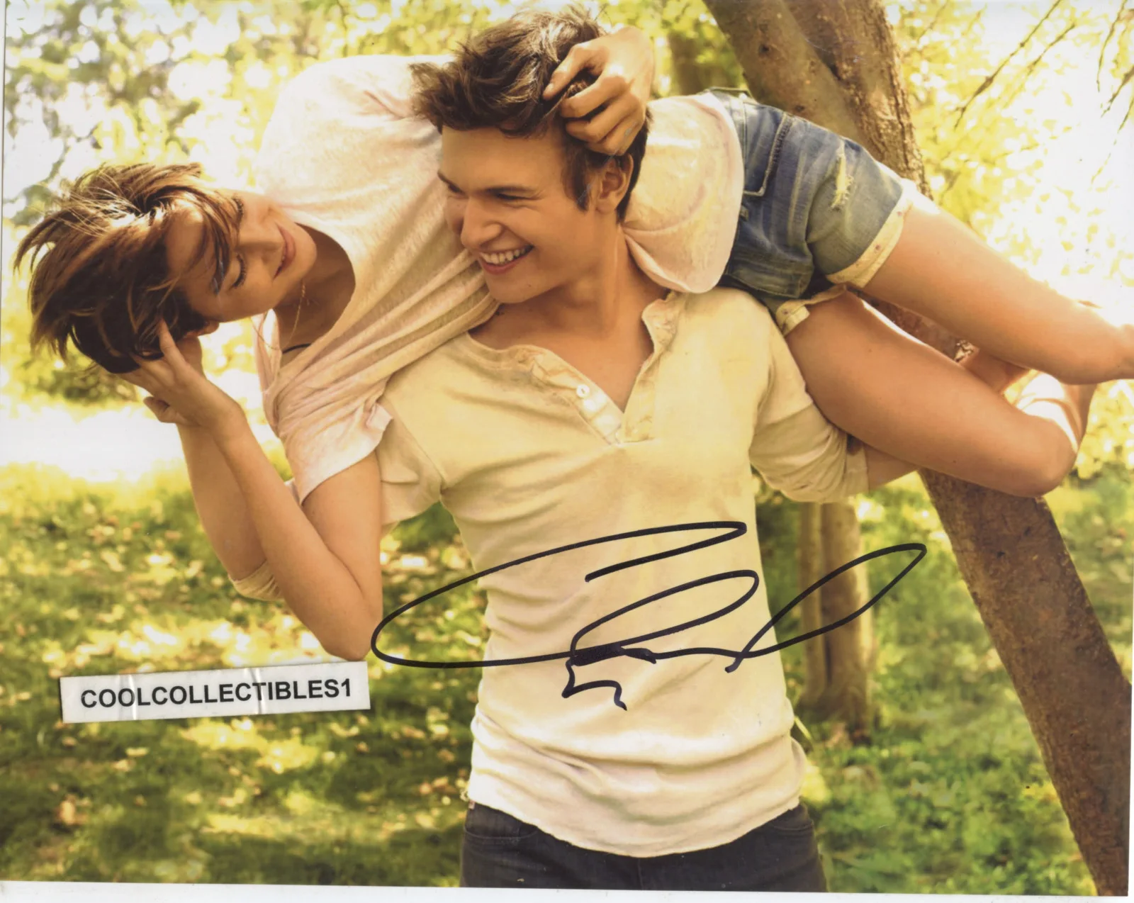 ANSEL ELGORT — ANSEL ELGORT "THE FAULT IN OUR STARS" HAND SIGNED 8X10 PHOTO 4 COA “PROOF”
