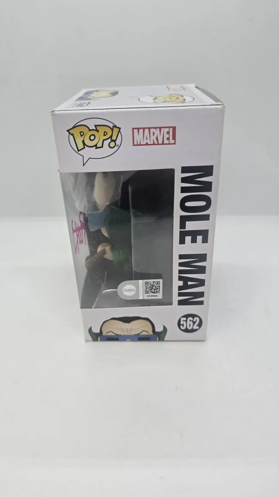 paul walter hauser — Paul Walter Hauser Signed Fantastic Four Mole Man Funko Pop #562 SWAU, image 2