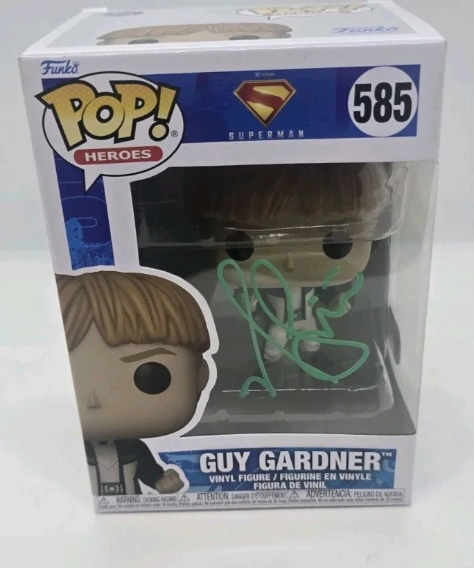 nathan fillion — Nathan Fillion Signed Superman Guy Gardner Funko Pop #585 SWAU