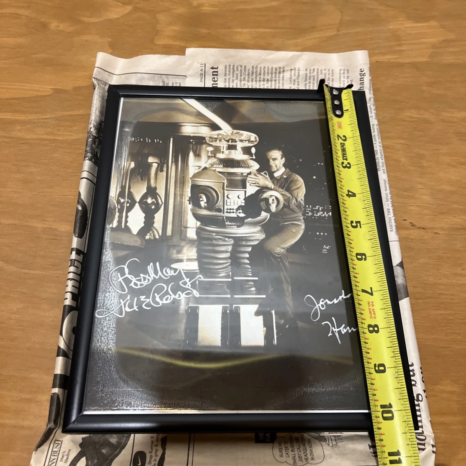 Lost in Space Robot B-9 Jonathan Harris Signed 8x10 Framed Photo, image 3