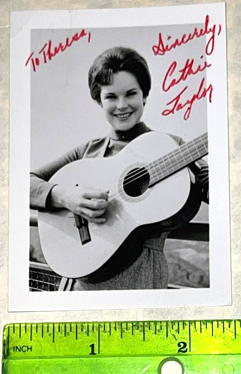 Cathie Taylor — Cathie Taylor Signed Autographed Small 3.5x2.5 Photo from July 18, 1969 in EX, image 3