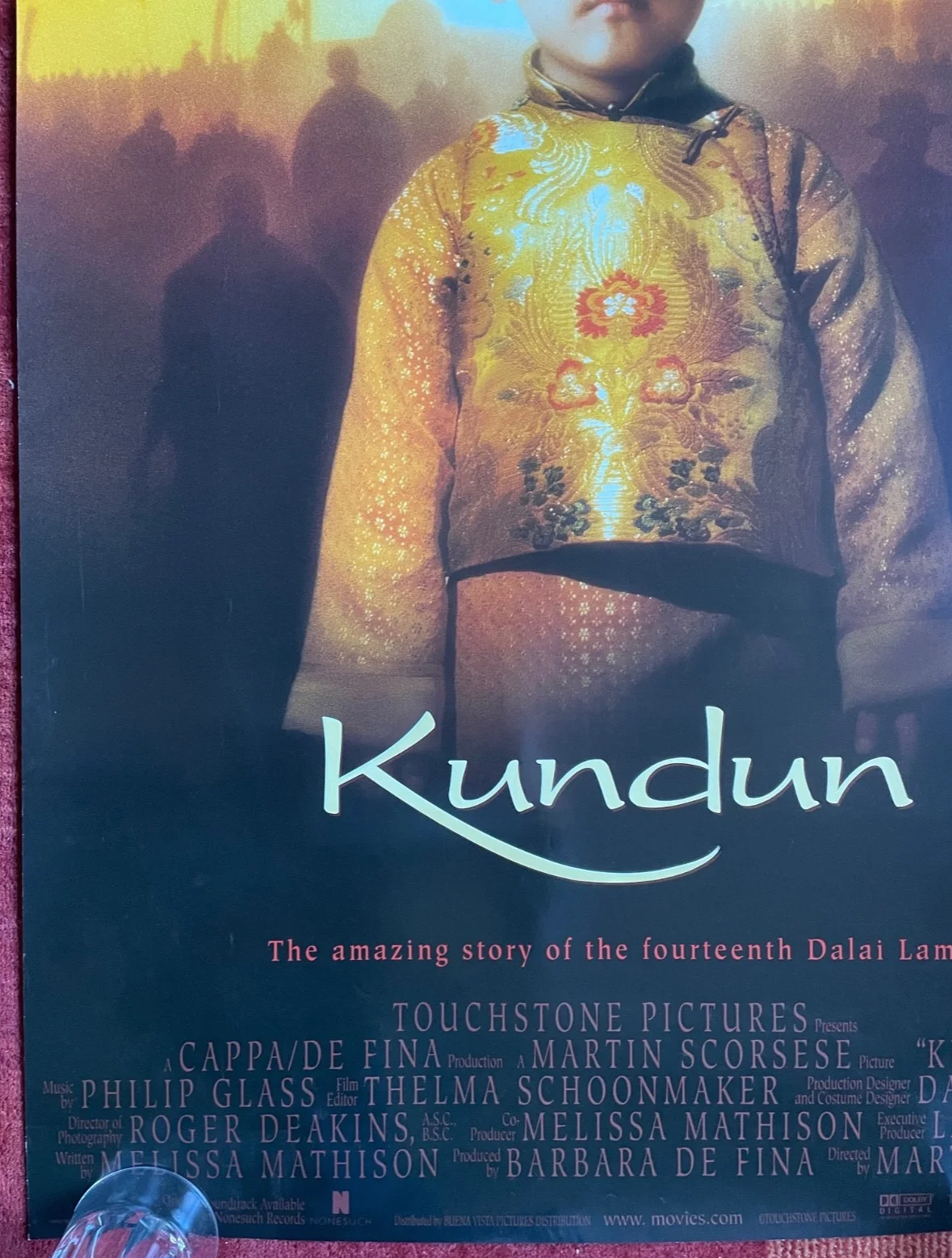 KUNDUN (1997) Original UK One Sheet Movie Film Poster Martin Scorsese, изображение 4