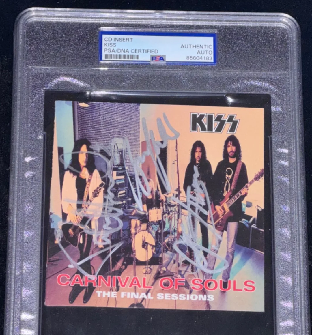 Signed KISS CD Band w/Gene Simmons & Paul Stanley Carnival of Souls Auto PSA, изображение 4