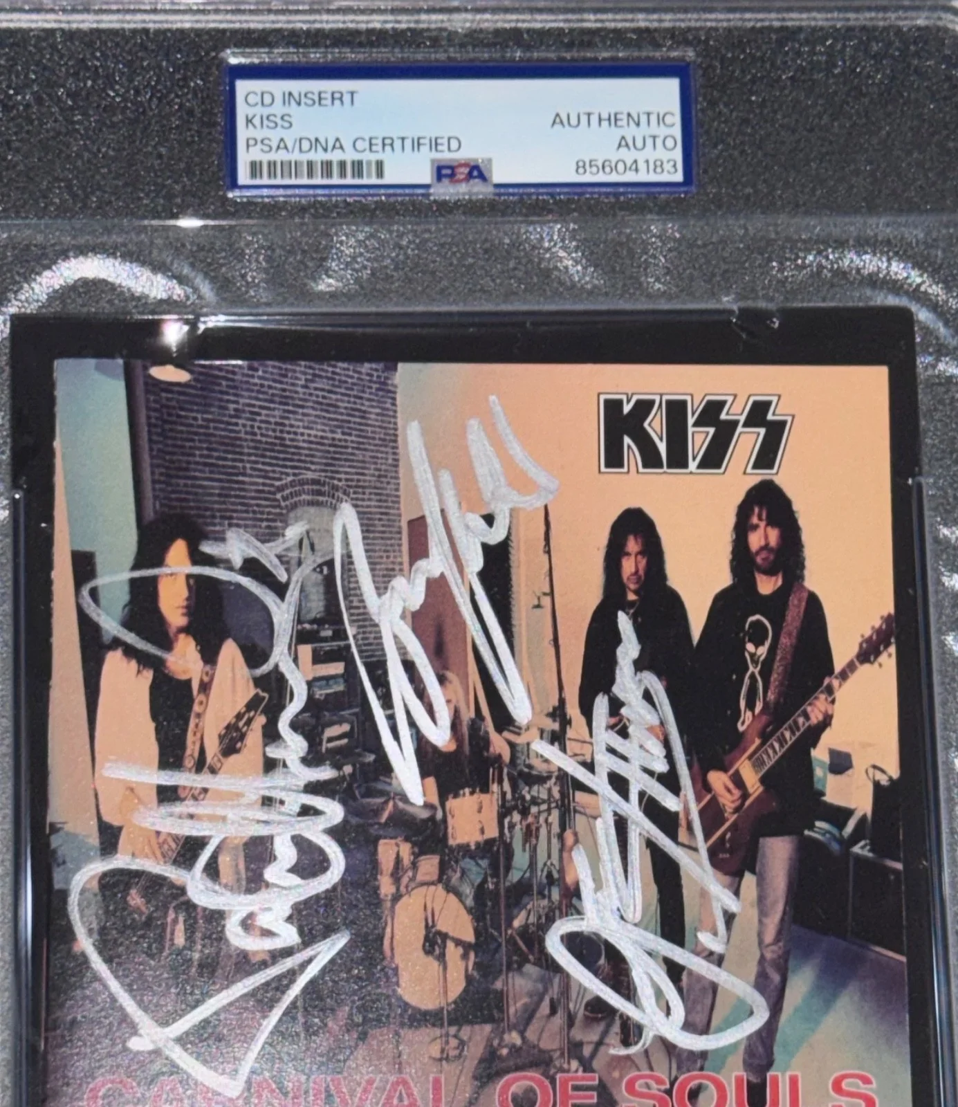 Signed KISS CD Band w/Gene Simmons & Paul Stanley Carnival of Souls Auto PSA, изображение 5