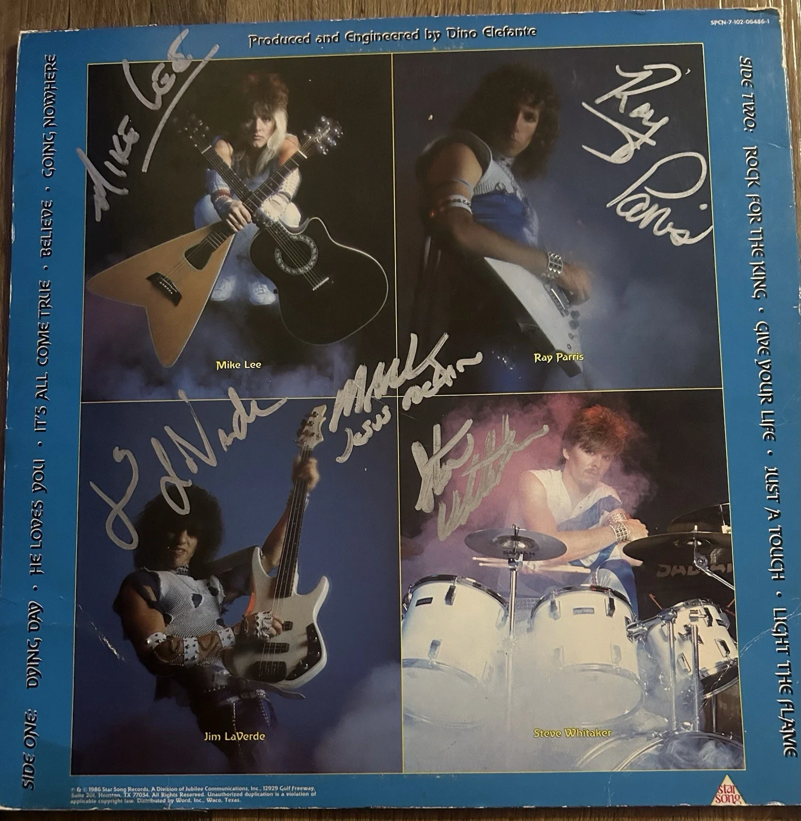 Barren Cross Rock for the King Autographed Original Vinyl Record, изображение 2