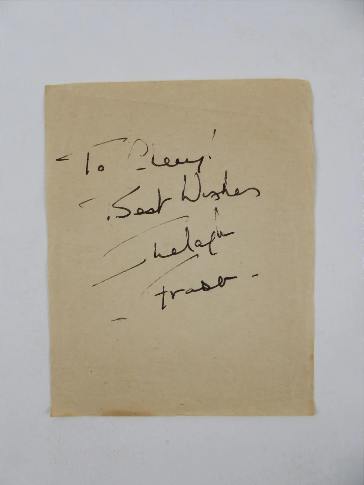 Shelagh Fraser — Shelagh Fraser Signed 4x5 Cut Paper Star Wars Aunt Beru Beckett LOA COA, image 2