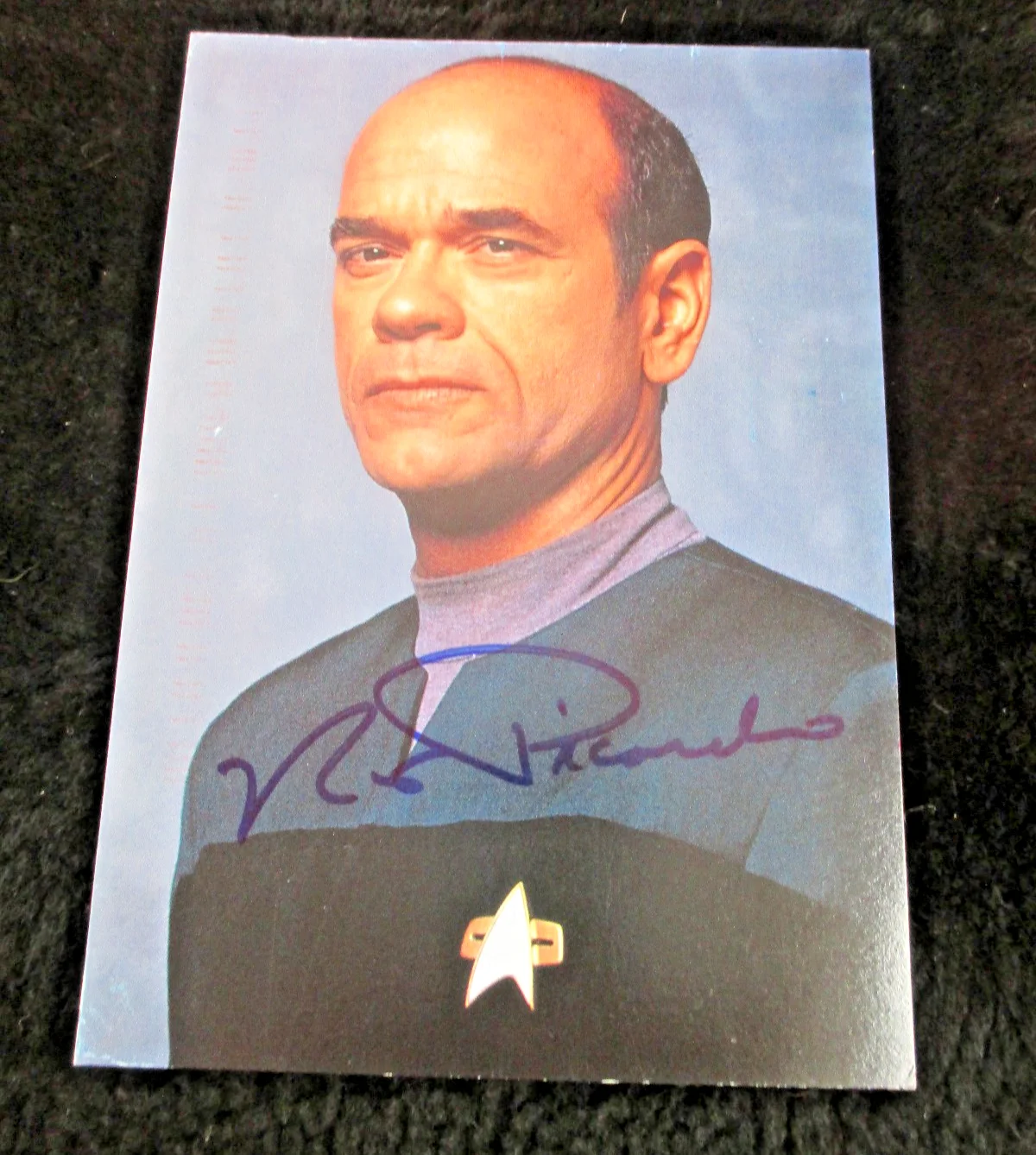 ROBERT PICARDO — ROBERT PICARDO (STAR TREK VOYAGER) AUTOGRAPHED 6 x 4 Postcard