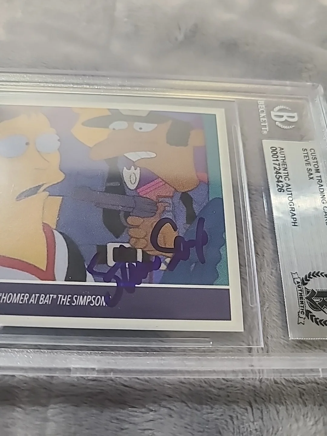Steve Sax — Steve Sax Signed Simpsons Card Beckett Certified Rare, image 2