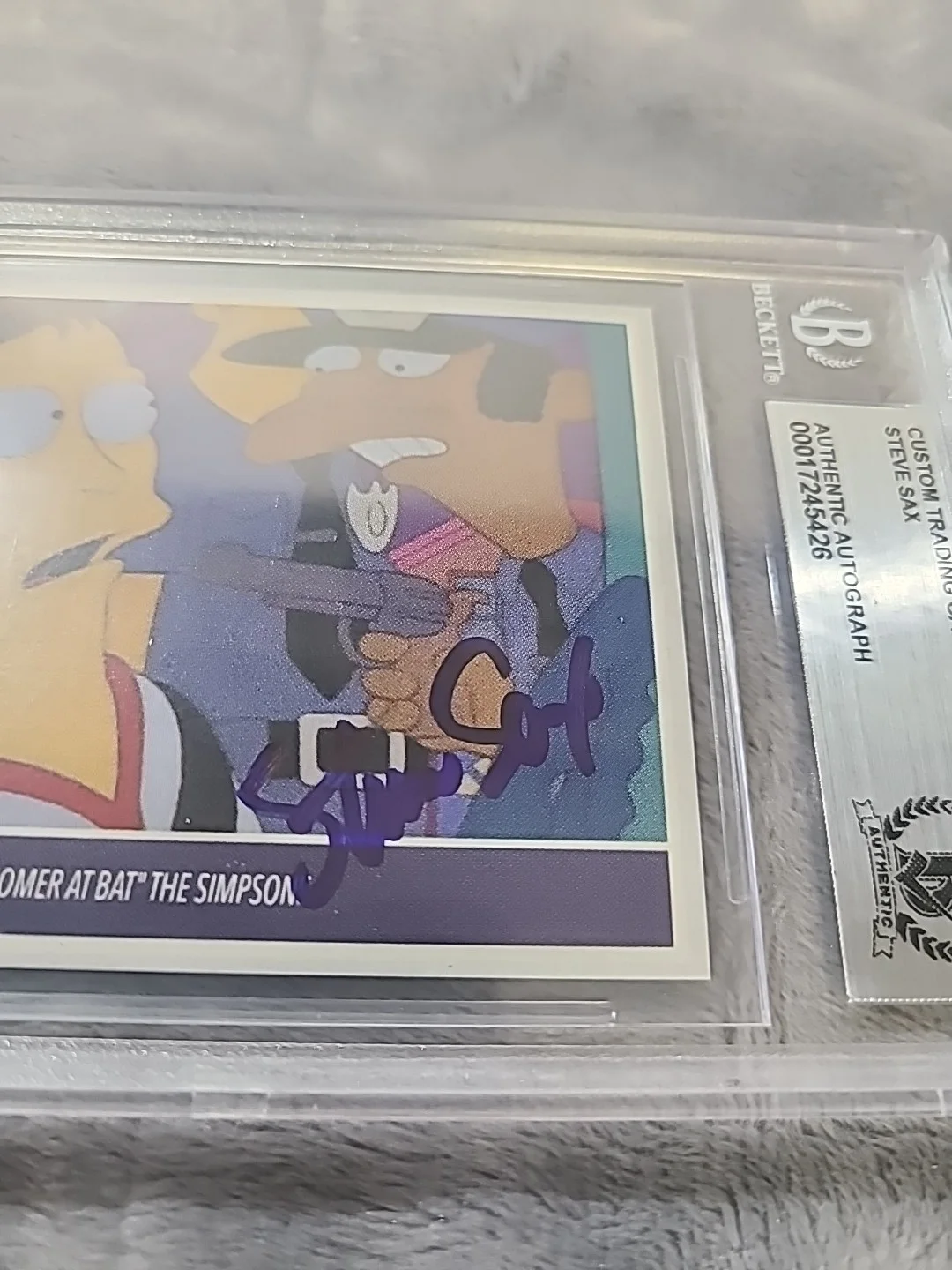 Steve Sax — Steve Sax Signed Simpsons Card Beckett Certified Rare, image 3