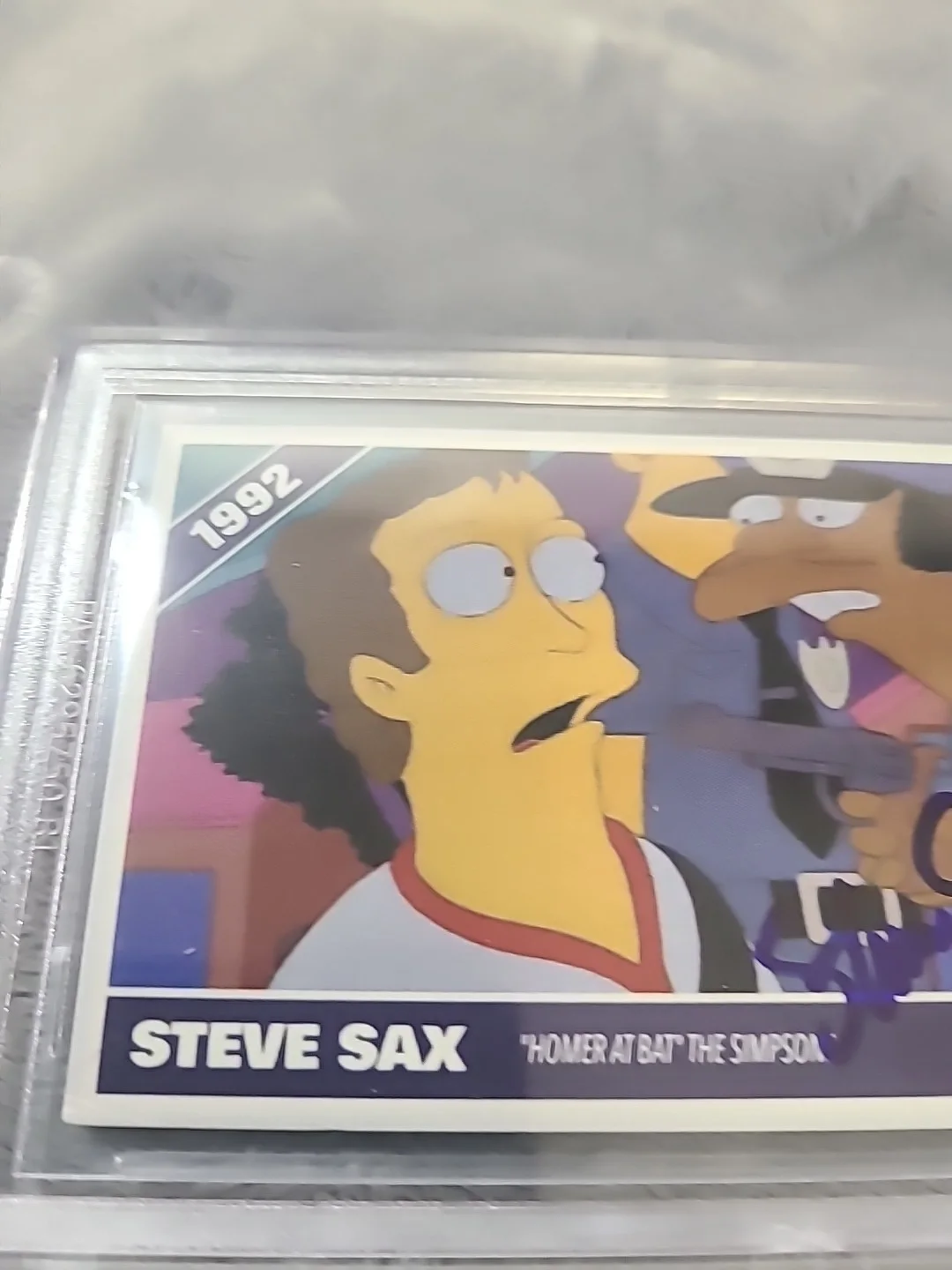 Steve Sax — Steve Sax Signed Simpsons Card Beckett Certified Rare, image 4