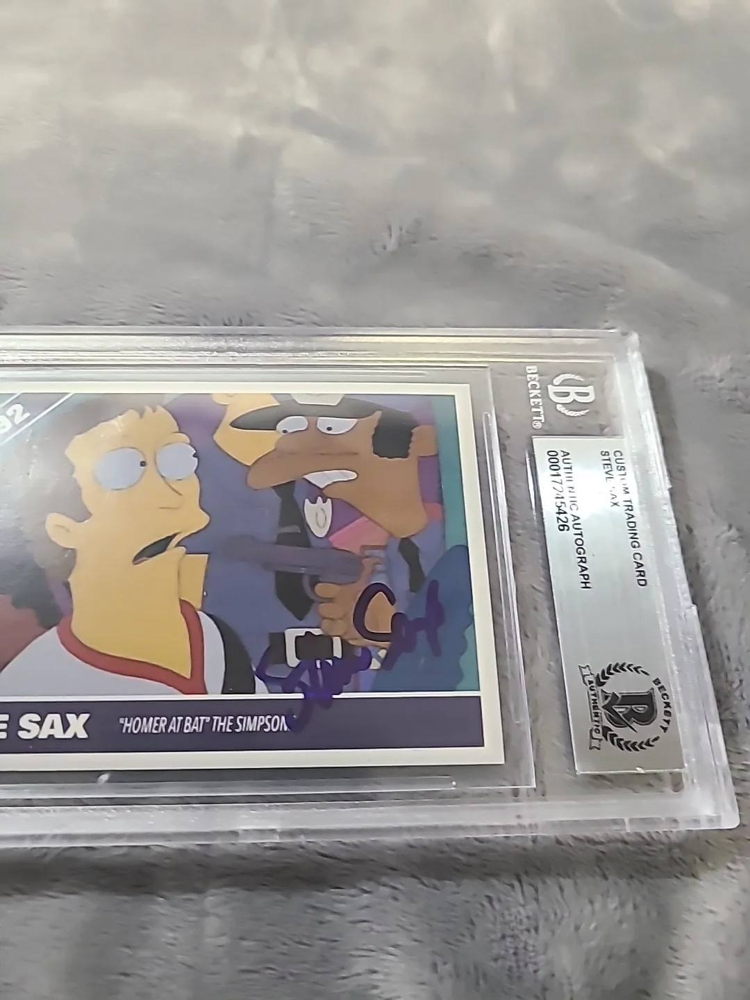 Steve Sax — Steve Sax Signed Simpsons Card Beckett Certified Rare, image 5
