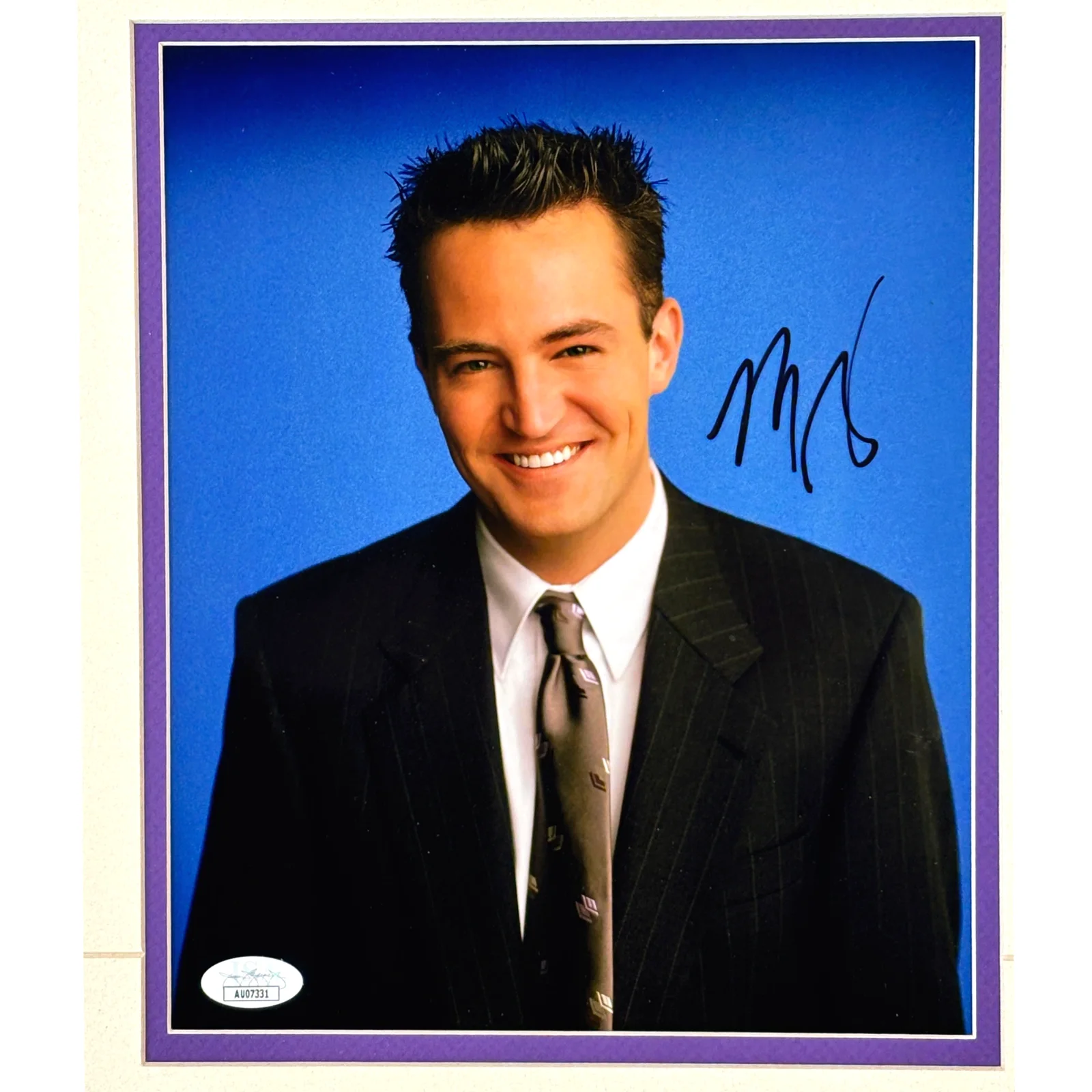 Matthew Perry — Friends Cast Autographed Framed Collage Signed BAS JSA 8x10 Photo Perry Cox, image 2