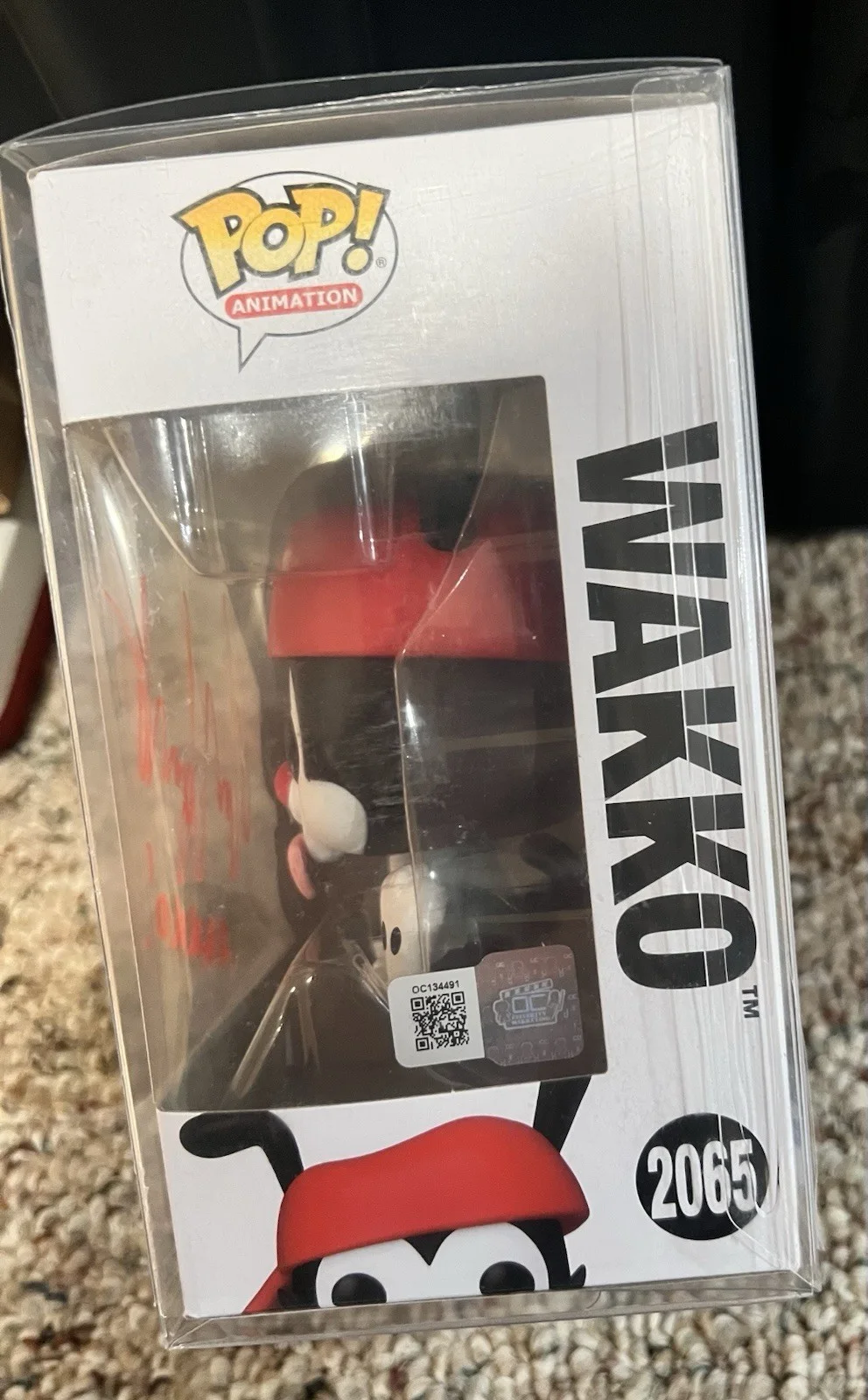 Jess Harnell — Jess Harnell Autographed Wakko Cartoon Animaniacs Funko Pop #2065 OC Marketing, изображение 2