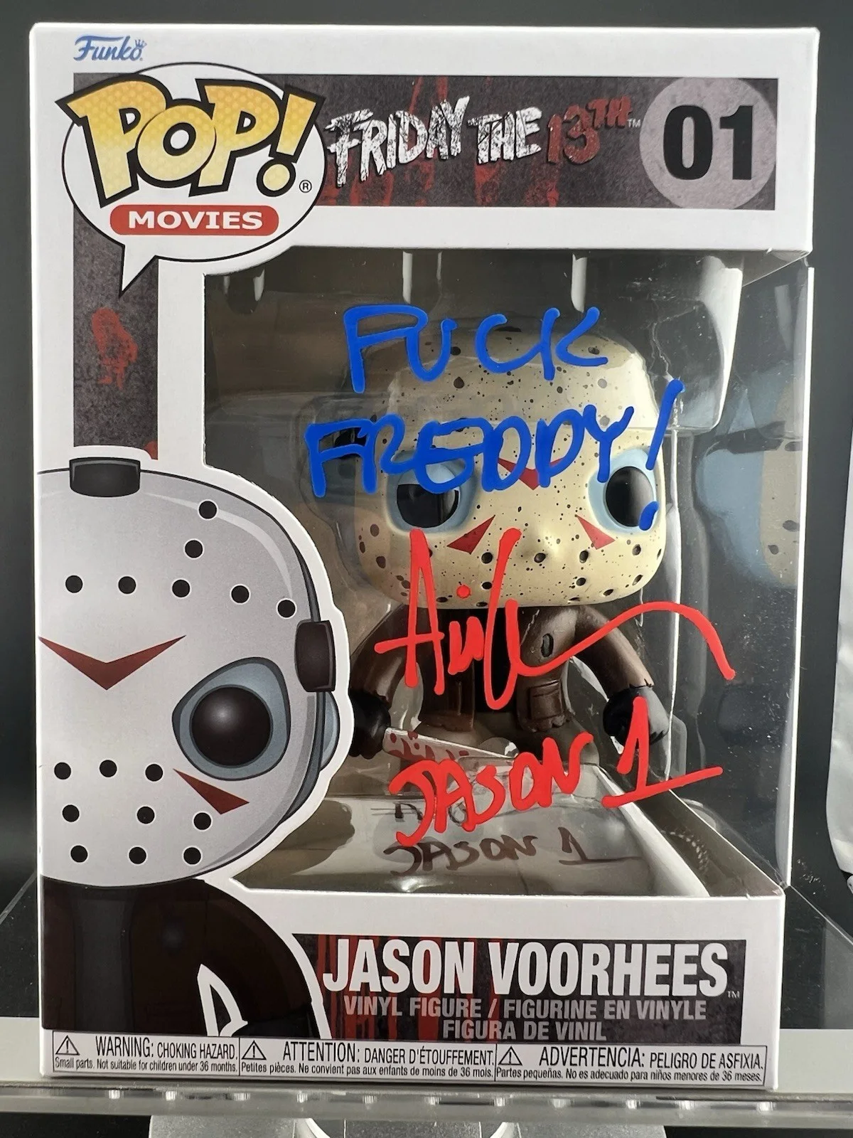 Ari Lehman — Ari Lehman signed inscribed Funko Pop #01 Friday The 13th OC COA Jason Voorhees, image 2