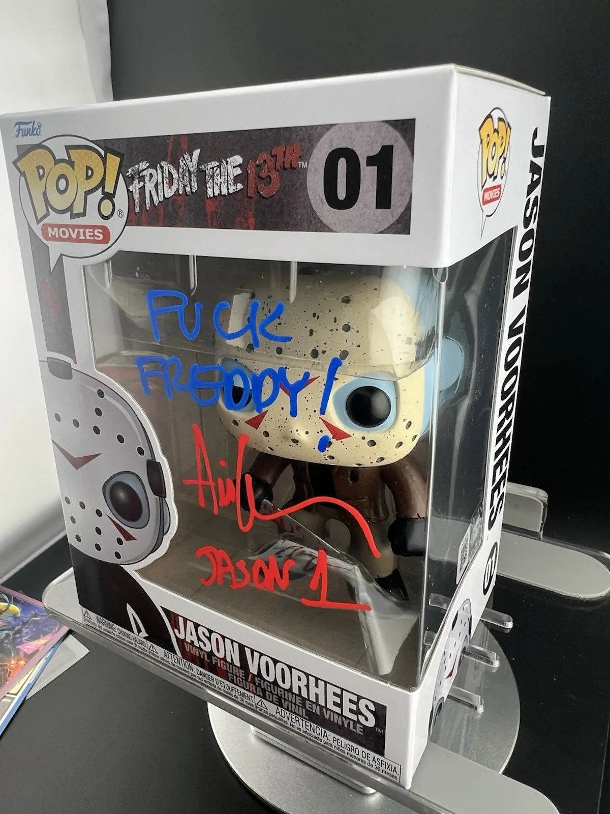 Ari Lehman — Ari Lehman signed inscribed Funko Pop #01 Friday The 13th OC COA Jason Voorhees, image 3