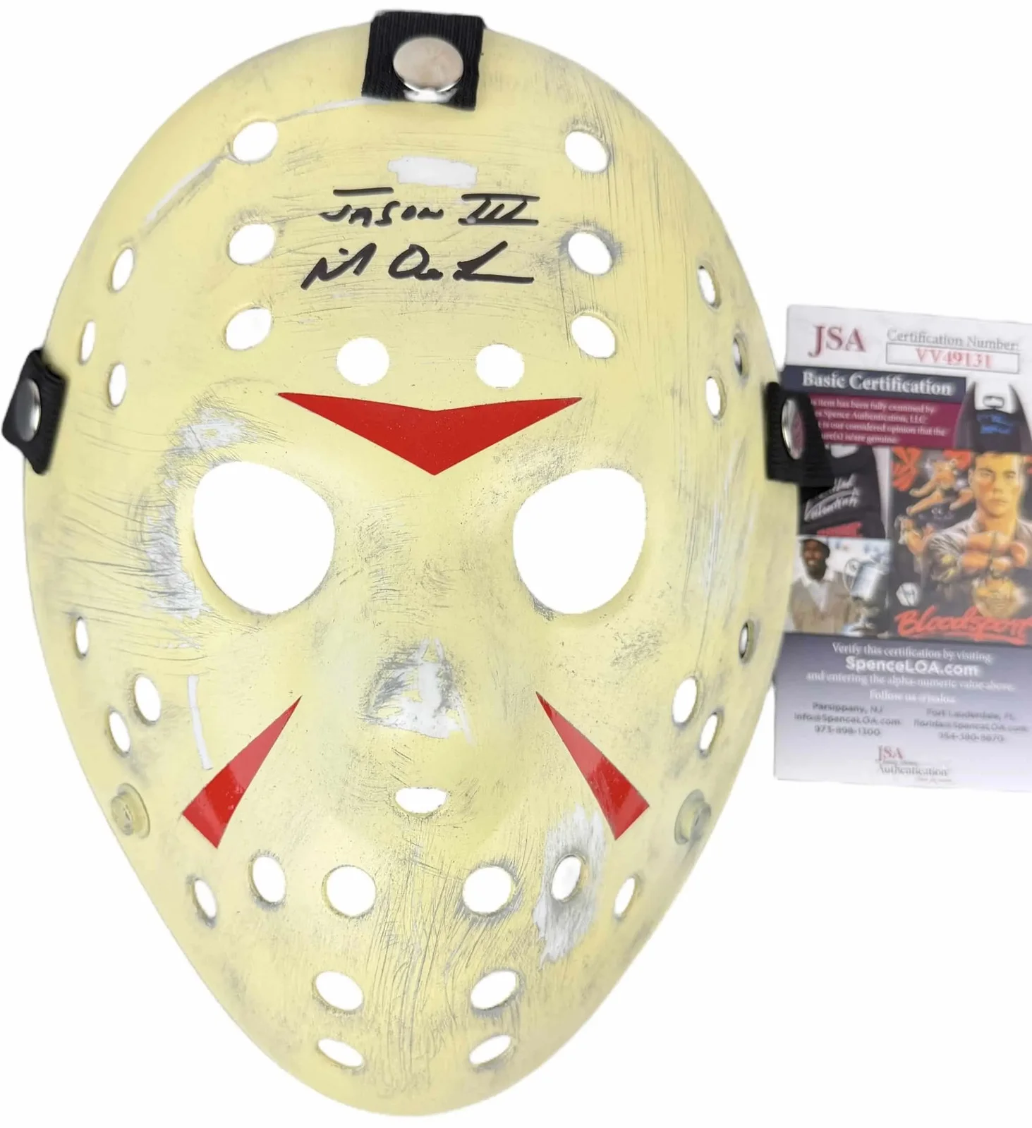 Mike DeLuna — Mike DeLuna signed Hockey Mask Jason Voorhees Friday the 13th Part III 3 JSA