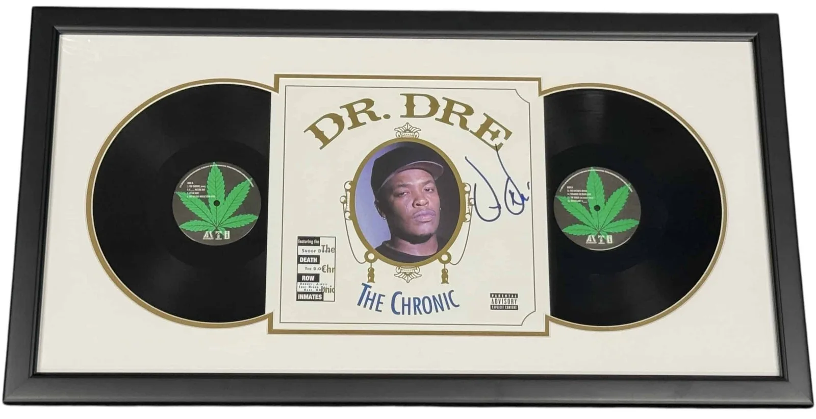 Dr. Dre signed 12″ Vinyl Record Jacket Sleeve The Chronic Rapper Rap, image 2