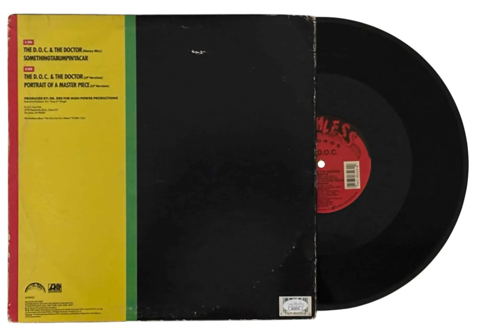 The D.O.C. signed 12" Vinyl Record The D.O.C. & The Doctor JSA Authentication, изображение 2